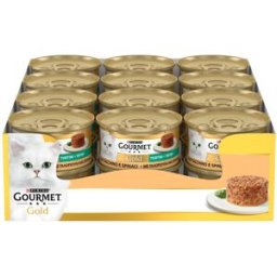 Gourmet Gold Tortini Cat Lattina Multipack 24x85G TACCHINO E SPINACI