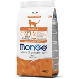 Monge Natural Superpremium Sterilised Cat Adult con Anatra 1.5KG