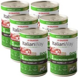 Kit Risparmio 6x400G Italian Way Cane Monoprotein Delicate Digestion Lattina AGNELLO