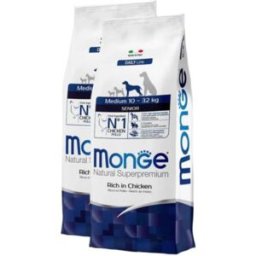 Kit Risparmio 2x12KG Monge Natural Superpremium Senior Medium POLLO
