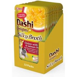 Dashi Delights Cat Silky Broth Busta Multipack 12X40G POLLO CON TONNO E SALMONE