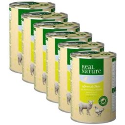 Kit Risparmio 6x400G Real Nature Cat LIGHT AGNELLO E POLLO