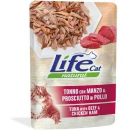 Life Pet Care Natural Cat Busta Multipack 30x70G TONNO CON MANZO