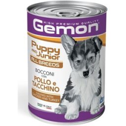 Gemon Dog Puppy e Junior All Breeds Lattina 415G POLLO E TACCHINO