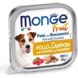 Monge Fruit Dog Vaschetta Multipack 32x100G POLLO E LAMPONI