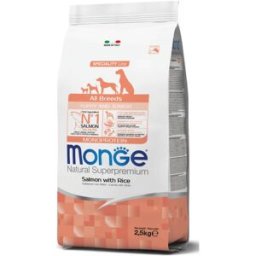 Monge Natural Superpremium Puppy&Junior All Breeds con Salmone 2.5KG