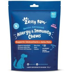 Zesty Paws Advance Allergy&Immunity Chews Senior Alimento Complementare 60 COMPRESSE