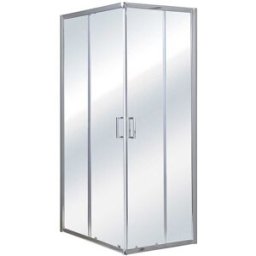 Tecnomat BOX DOCCIA LUIS RETTANGOLARE 70x90 cm H 190 cm PROFILI CROMO TEMPERATO TRASPARENTE 4 mm