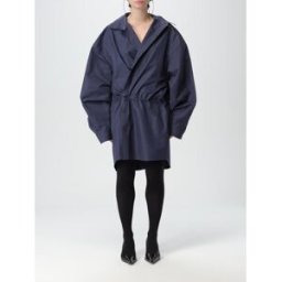 Balenciaga Abito in popeline di cotone oversize Blue Taglia 36