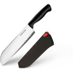 KASANOVA Coltello santoku con affilatore Sharpy