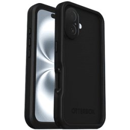 OTTERBOX Frē Series MagSafe Cover per iPhone 16,resistente all’acqua con protezione schermo integrata, 5x norme MIL-STD 810G, Nero