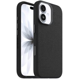 OTTERBOX Symmetry Series Cactus Leather MagSafe Cover per iPhone 17,antiurto e resistente alle cadute,sottile, testata 3x norme MIL-STD 810G, Nero