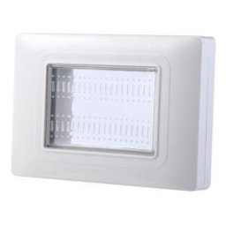 Ettroit Placca Con Coperchio 3p Ip55 Custodia Idrobox Compatibile Vimar Plana Colore Grigio- Ev2703