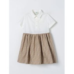 Fendi Abito in cotone chemisier FF Fantasia Taglia 6