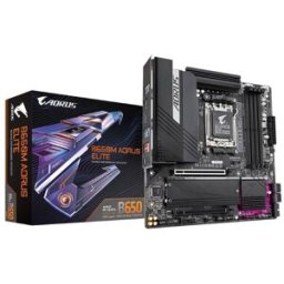 Gigabyte B650m Aorus Elite Scheda Madre - Supporta Cpu Amd Ryzen 9000, Vrm A 12+2+2 Fasi, Fino A 8000 Mhz Ddr5, 1xpcie 5.0 +