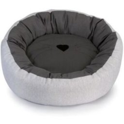 Camon Cuccia a Ciambella per Cani e Gatti Colore Grigio Misura Ø50x15h cm