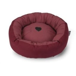 Camon Cuccia a Ciambella per Cani e Gatti Colore Rosso Misura Ø50x15h cm