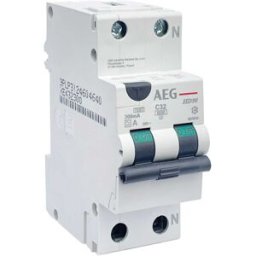 AEG DIFFERENZIALE MAGNETOTERMICO 1P+N 32A 300mA 6KA 2 MODULI CLASSE A IMP FOTOVOLTAICI