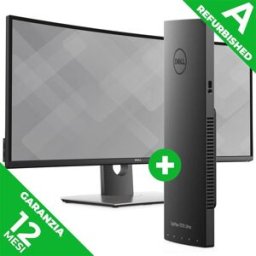 Optiplex 7070 Ultra (Refurbished) - Desktop Mini Pc - Cpu Intel I7 G8 - Ram 8gb - Ssd 256gb - W11p - 1y + Dell Ultrasharp U3417w Monitor 34 Curvo Wqhd