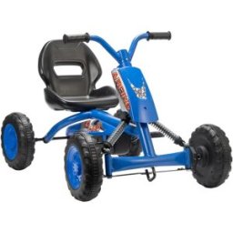Aiyaplay Kart a pedali Go-Kart con ruote in PP telaio in acciaio carico 30 kg per bambini e bambine da 2-5 anni Blu Aosom Italy