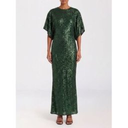 Norma Abito lungo con paillettes Verde Taglia XS