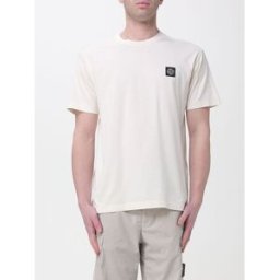 Stone Island T-shirt in jersey di cotone con logo patch Bianco 1 Taglia XXL