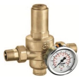 CALEFFI Riduttore di Pressione di Secondo Stadio PN 40 Con Manometro Attacco 1"1/4 Inox in Bagno di Glicerina