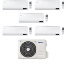 Samsung Climatizzatore Penta Split Cebu 7+9+9+9+9 con AJ100TXJ5KG/EU Inverter Wi-Fi Classe A++