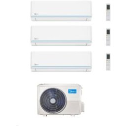 Midea Climatizzatore Trial Split serie Evolution 12+12+24 con M5OE-42HFN8-Q Inverter R 32 Wi-Fi Classe A++