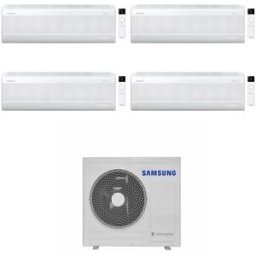 Samsung Climatizzatore Quadri Split Windfree Avant S2 12+12+12+18 BTU con AJ100TXJ5KG/EU Inverter R-32 Wi-Fi Classe A++