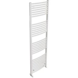 Cordivari Termoarredo Scaldasalviette Lisa 22 Curvo H 1385 L 600 Verniciato Bianco 25 Elementi Tubolare RAL 9010 Interasse 493