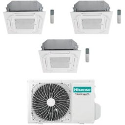 Hisense Climatizzatore a Cassetta 4 Vie Trial Split ACT 12+12+12 con 3AMW72U4RJC Inverter R32 Wi-Fi Optional Classe A++