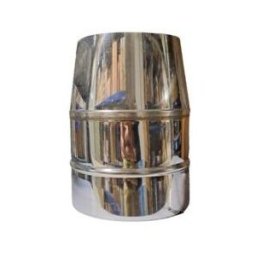 Terminale Tronco Conico in Acciaio Inox Monoparete Ø 200 mm per Camino e Stufe