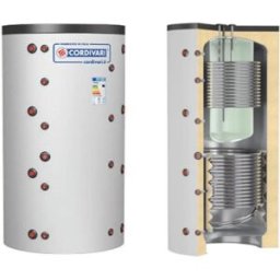 Cordivari Termoaccumulatore Combi 3 WB 600 L con 2 Scambiatori Fissi a Coibentazione Rigida in Polywarm