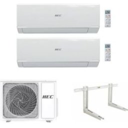 Hec by Haier Climatizzatore Dual Split Serie Tide R 9+9 235RECO-OUM Inverter Wi-Fi R-32 Classe A++ con Staffa