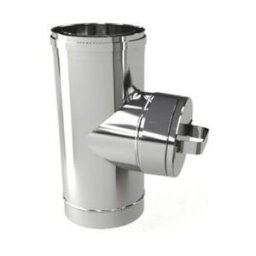Camera per Raccogliere Incombusti Doppia Parete in Acciaio Inox Ø 350/400 mm per Canne Fumarie