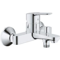 Grohe Bauedge Miscelatore Rubinetto Monocomando StarLight Cromo in Metallo per Vasca Doccia con Deviatore Automatico 23334000