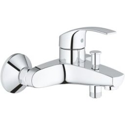 Grohe Eurosmart Miscelatore Rubinetto Monocomando StarLight Cromo Metallo per Vasca Doccia con Deviatore Automatico 33300002