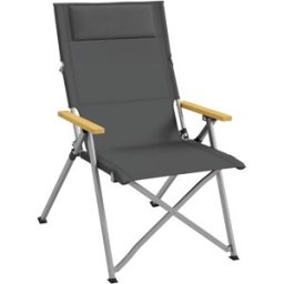 Outsunny Sedia da Campeggio Pieghevole con Schienale Regolabile, in Alluminio e Poliestere 74x59.5x98 cm, Grigio e Argento Aosom Italy
