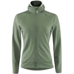 Löffler Giacca in pile da sci di fondo da donna Tech-Merino Hoodie oliva 36