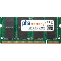 PHS-memory 2GB di memoria RAM per HP Pavilion dv9006ea DDR2 SO DIMM (HP Pavilion dv9006ea, 1 x 2GB), Memoria RAM (modelli specifici)