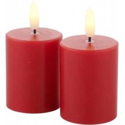 Sirius, Candela a LED, Set di candele LED Sille Mini 2 pezzi, rosso (2x)