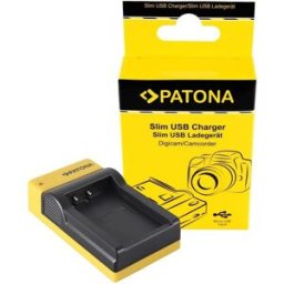 Patona Caricabatterie sottile micro-USB Canon LP-E17 (Caricabatterie per fotocamere), Alimentatore fotocamera, Nero