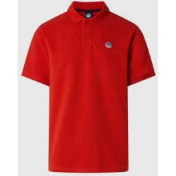 North Sails Polo con patch logo Molten lava XXL