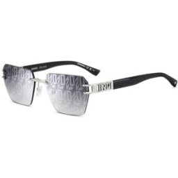 Dsquared2 D2 0173/s 010-Grigio Md-Grey Top Linear Mirror Silver – Occhiali Da Sole Di Design