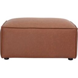 Miliboo Pouf poggiapiedi in pelle marrone SPLIT