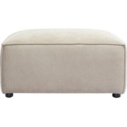 Miliboo Poggiapiedi in tessuto ciniglia testurato beige SPLIT