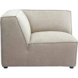 Miliboo Modulo angolare centrale per divano in tessuto ciniglia testurato beige SPLIT