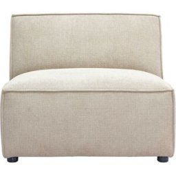 Miliboo Modulo centrale per divano in tessuto ciniglia texturizzato beige SPLIT