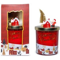- Candela decorativa Natale rosso H 17 cm